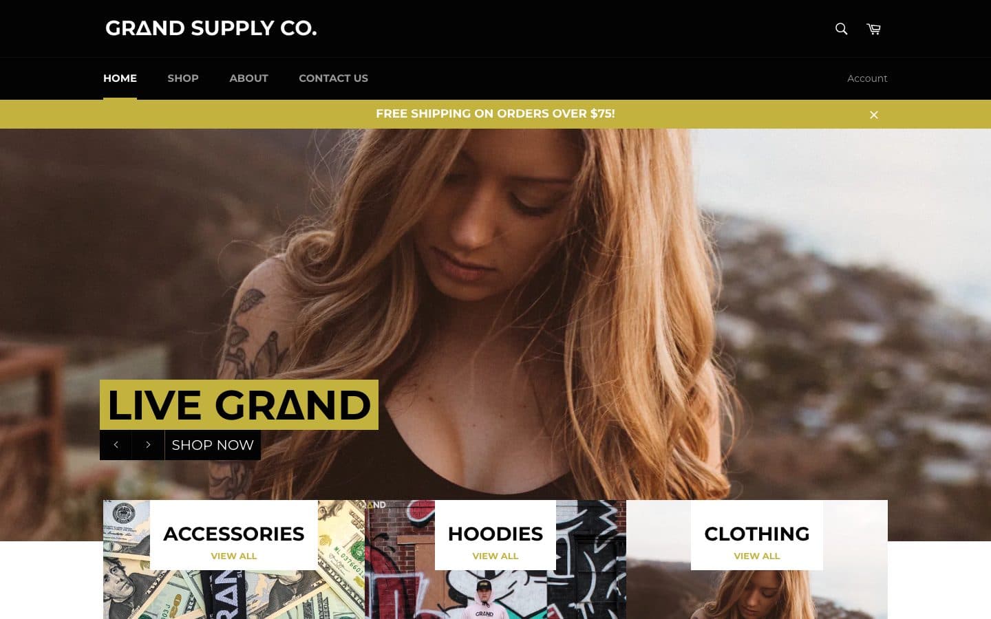 Grand Supply Co. streetwear storefront
